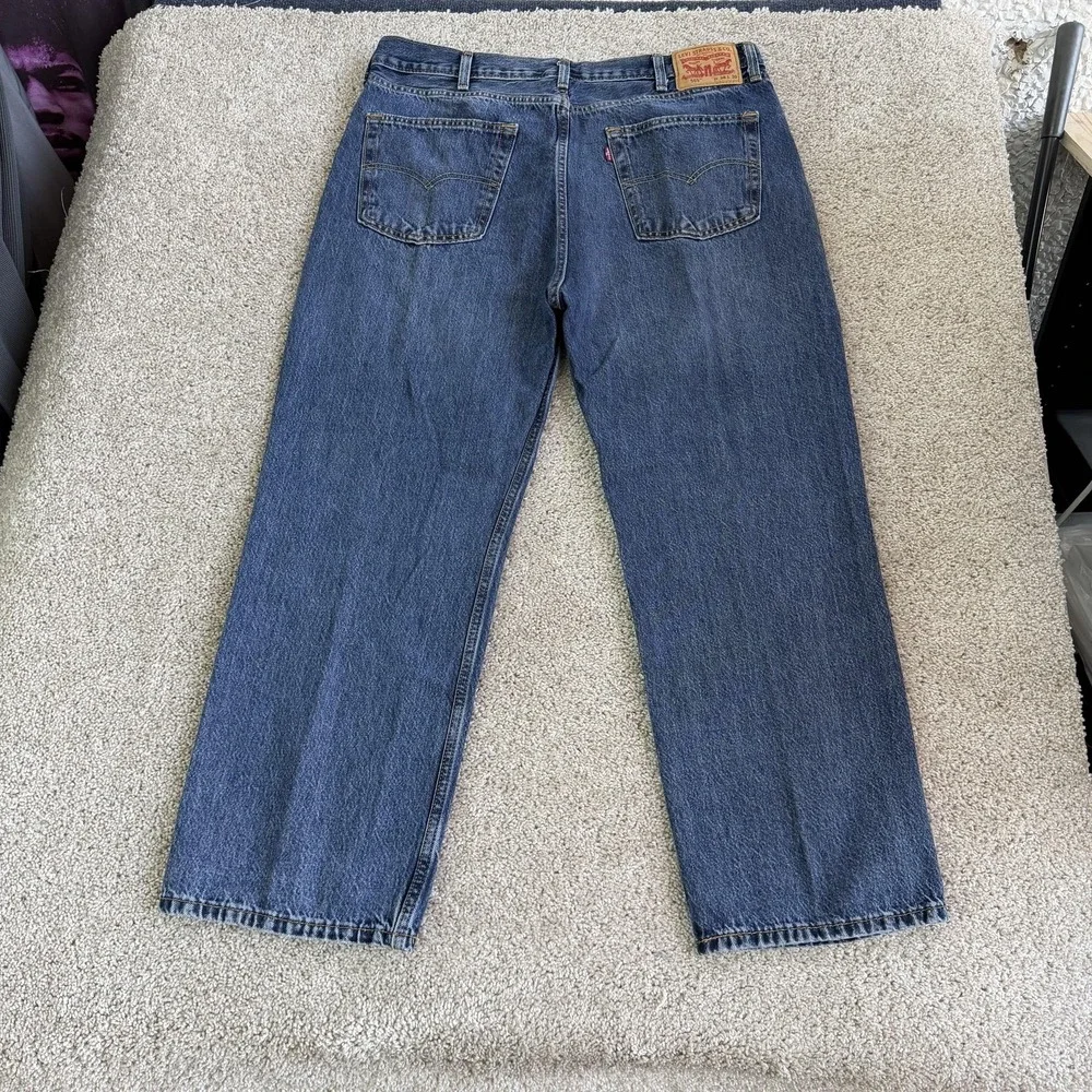 Levis 565 Jeans Mens 38x30 Medium Wash Blue Denim Relaxed Straight Casual Pants